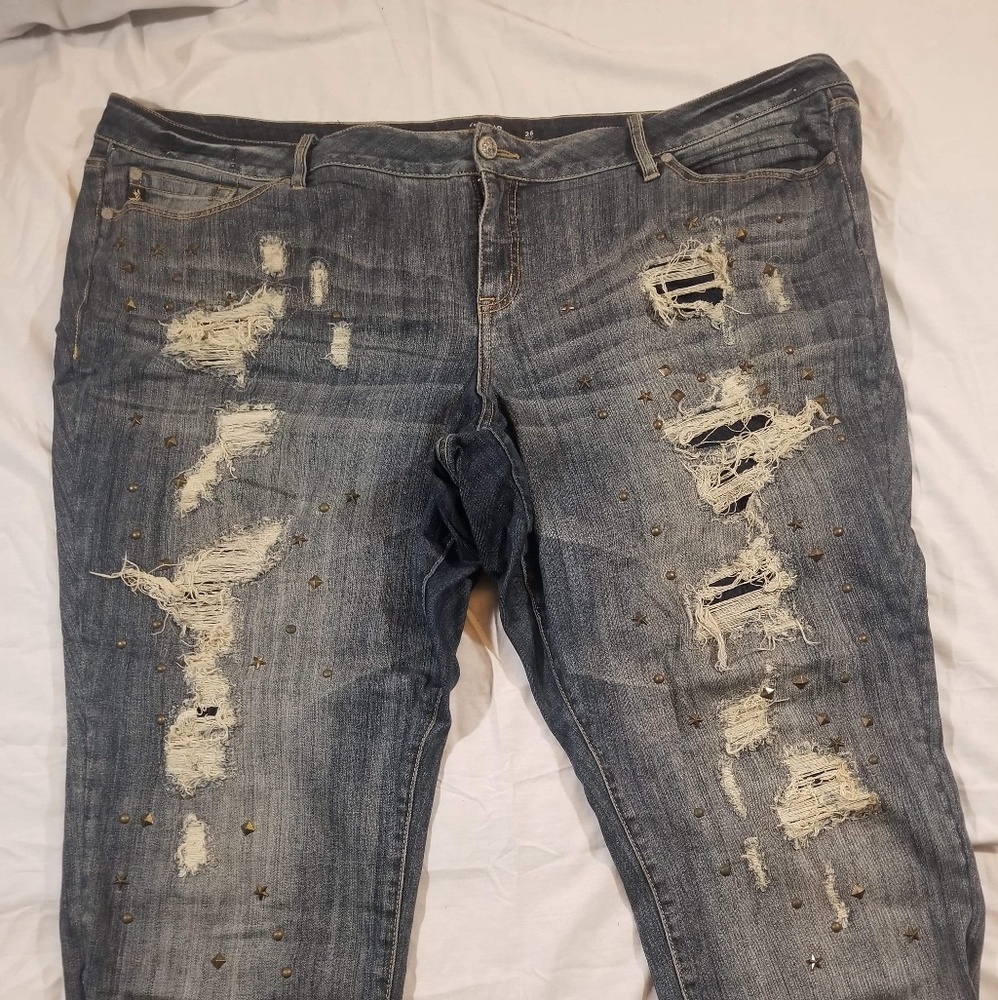 Torrid Studded Distressed Jean